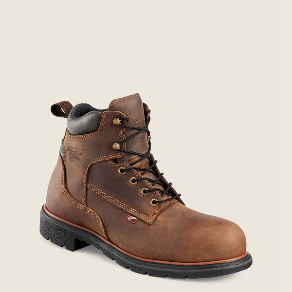 Red Wing Work Boots Mens Brown - Dynaforce® - 6-inch Soft Toe - 1452978-DO